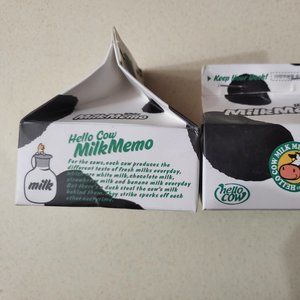 White cow milk memo pad notepad set